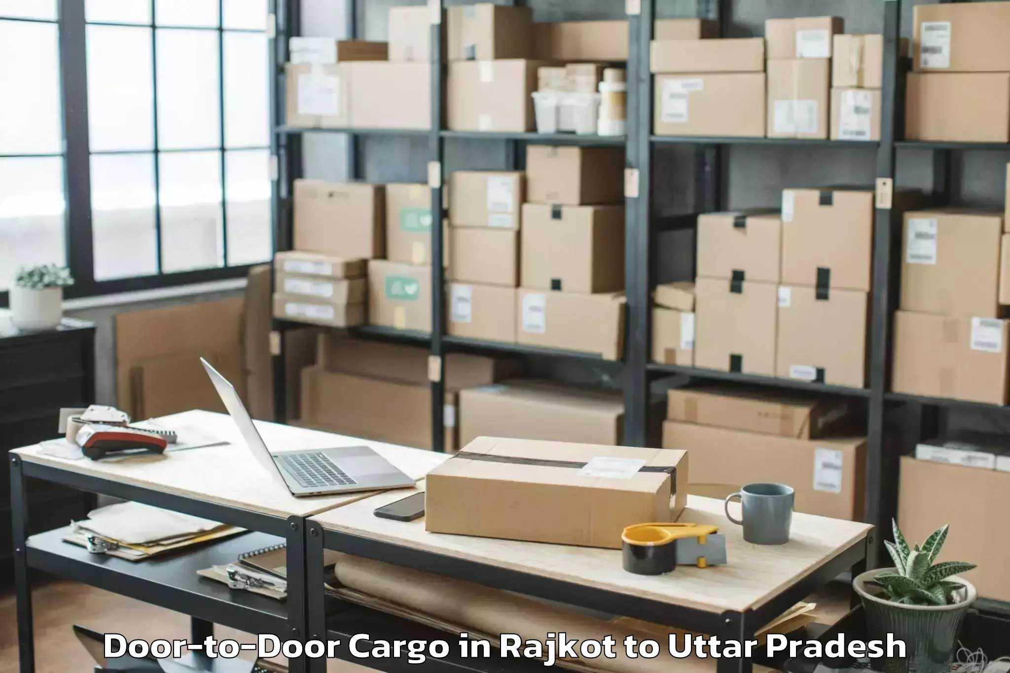 Hassle-Free Rajkot to Bahjoi Door To Door Cargo